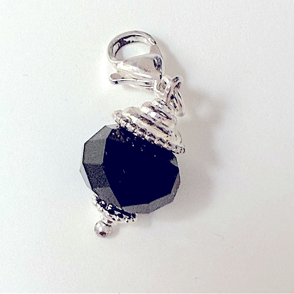 Jet Black Origami Owl Living Lockets Swarovski Crystal Lobster Clasp Dangle